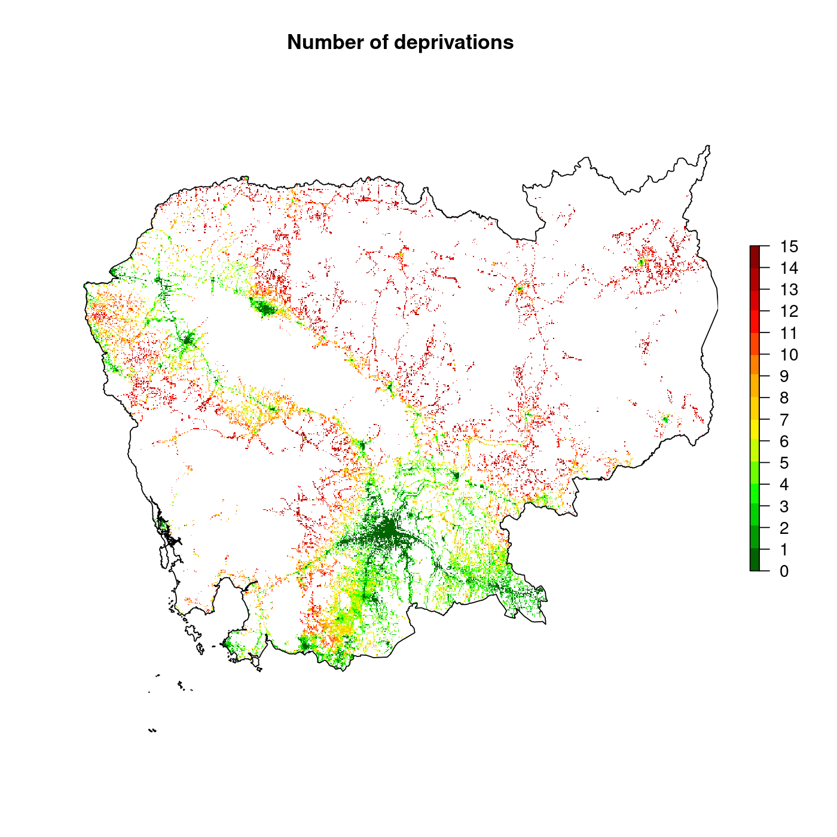 Poverty mapping variable importance